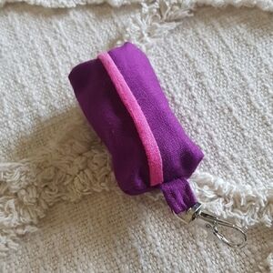 Pet Waste Purple & Pink Doggy Poo Bag Holder Pouch Handmade